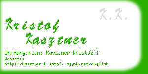 kristof kasztner business card